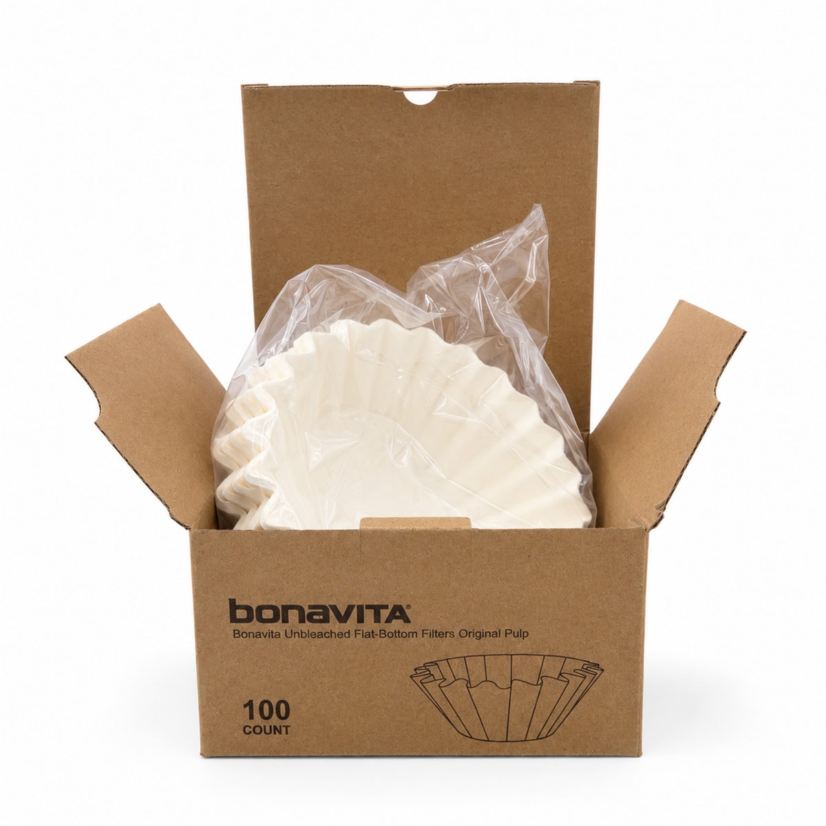 Bonavita Bonavita Unbleached Flat-Bottom Coffee Filters